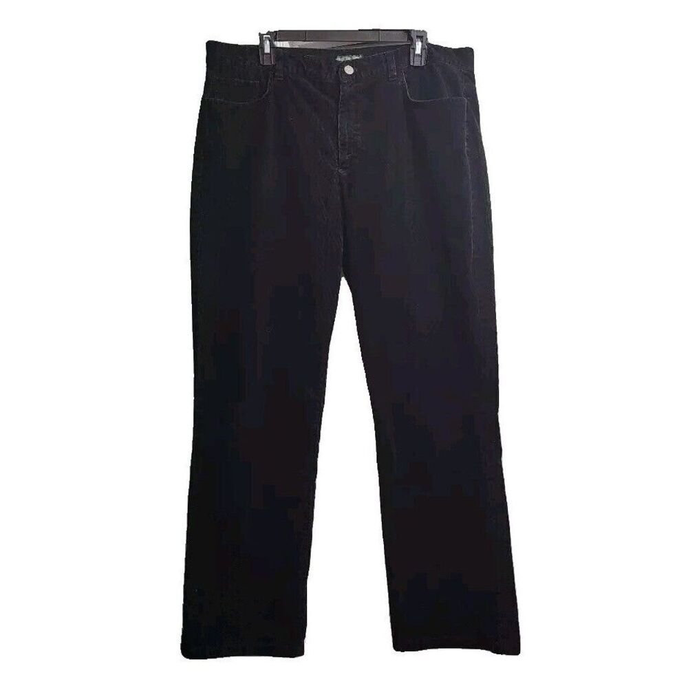 Lauren Jeans Company Womens Size‎ 16 Classic Straight Jean Casual Black Corduroy